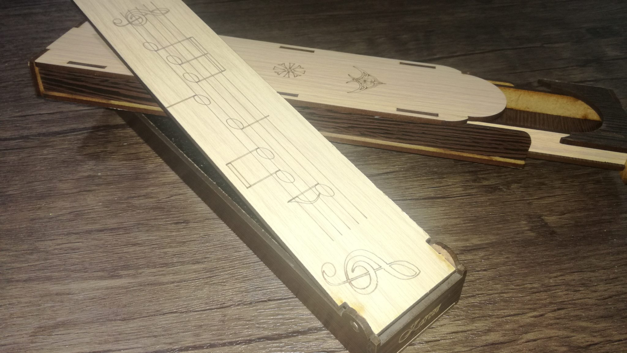 جعبه چوبی نی جفتی